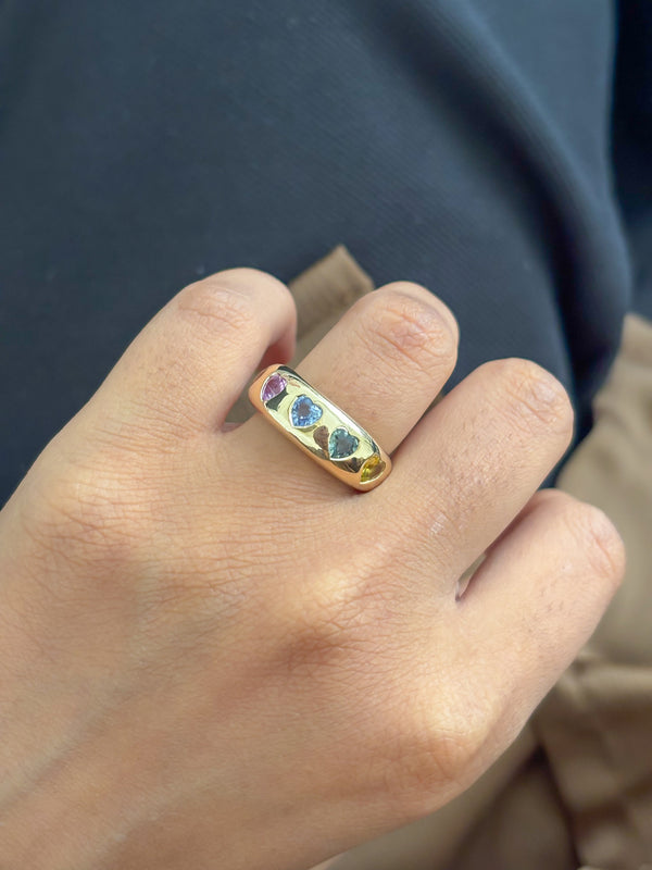Rainbow Sapphire Ring