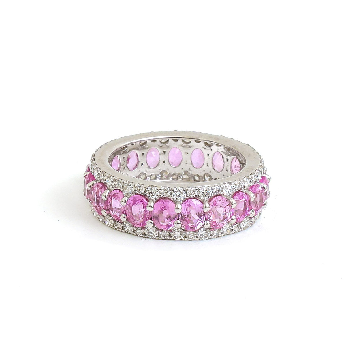 Pink Sapphire Diamond Ring