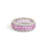 Pink Sapphire Diamond Ring