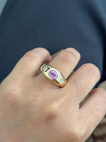 Pink Sapphire Diamond Ring