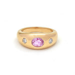 Pink Sapphire Diamond Ring