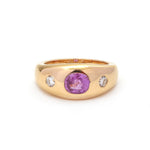 Pink Sapphire Diamond Ring