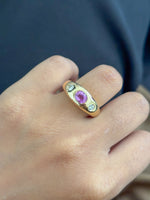Pink Sapphire Diamond Ring