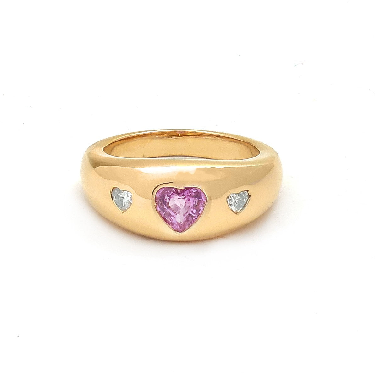 Pink Sapphire Diamond Ring
