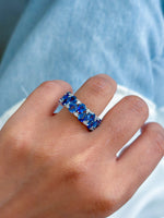 Blue Sapphire Diamond Ring