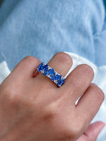 Blue Sapphire Diamond Ring