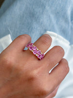 Pink Sapphire Diamond Ring