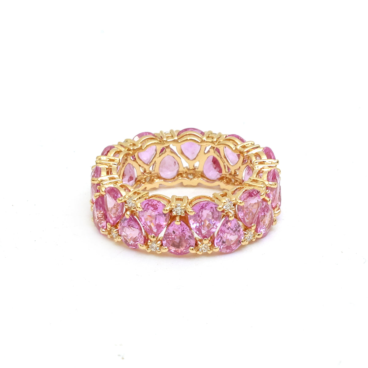 Pink Sapphire Diamond Ring