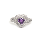 Pink Sapphire Diamond Ring