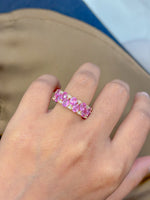 Pink Sapphire Diamond Ring