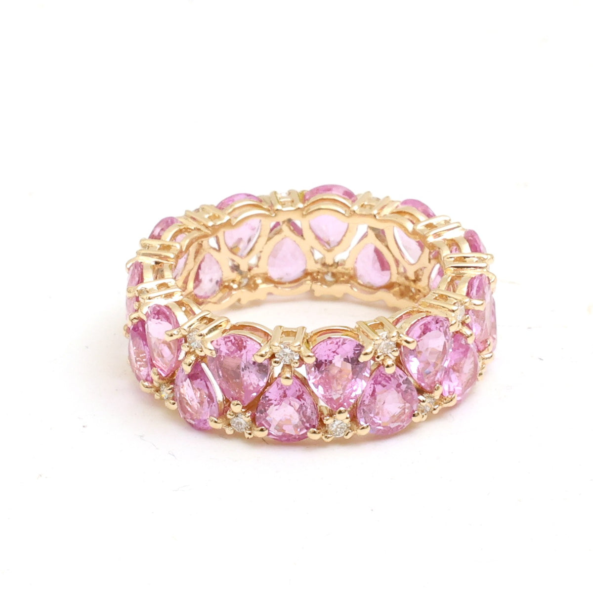 Pink Sapphire Diamond Ring