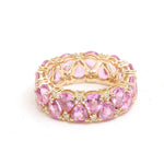 Pink Sapphire Diamond Ring