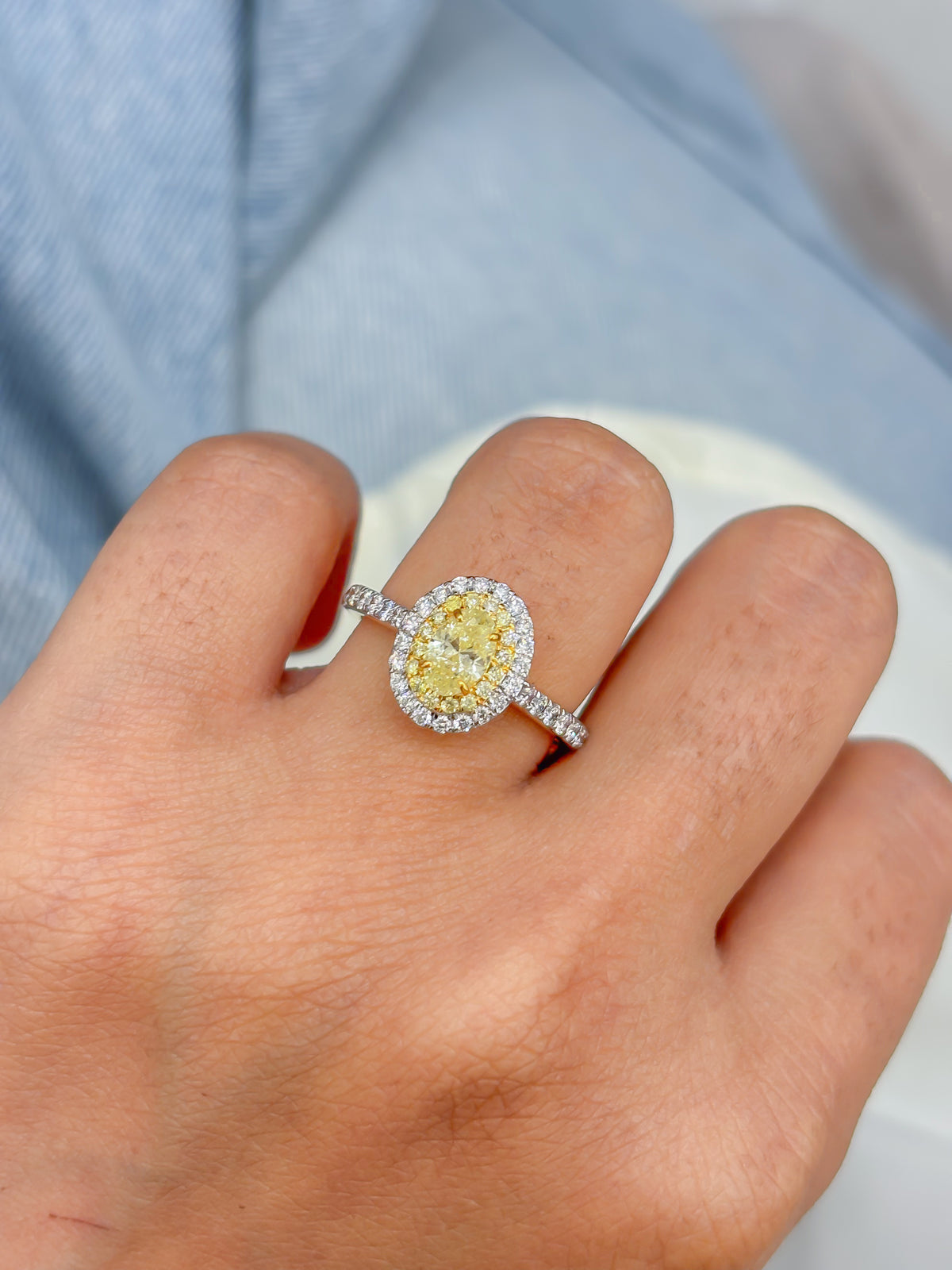 Yellow Diamond Diamond Ring