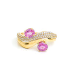 Pink Sapphire Diamond Ring