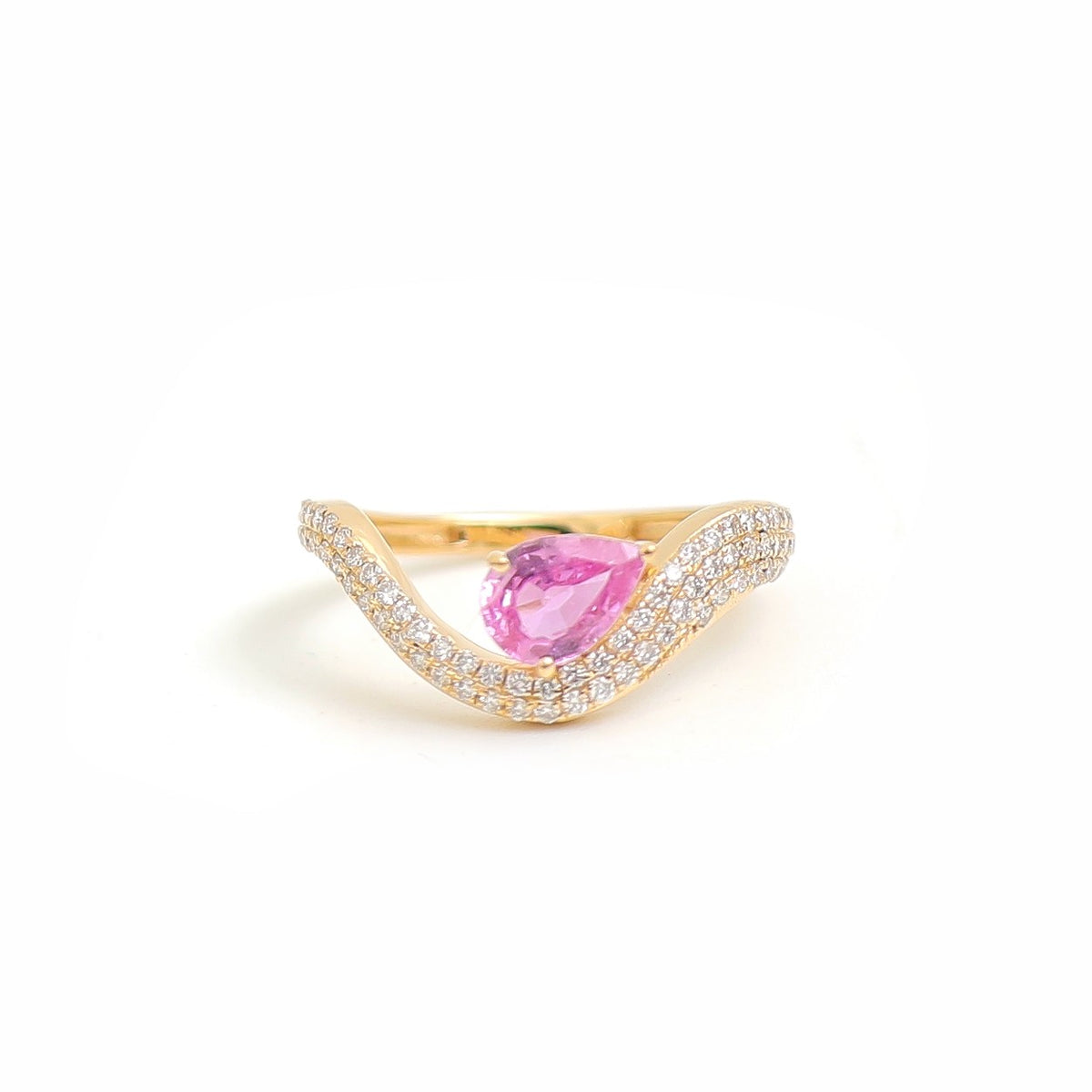 Diamond Pink Sapphire Ring