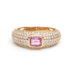 Diamond Pink Sapphire Ring