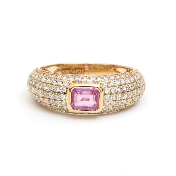 Diamond Pink Sapphire Ring