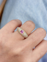 Diamond Pink Sapphire Ring