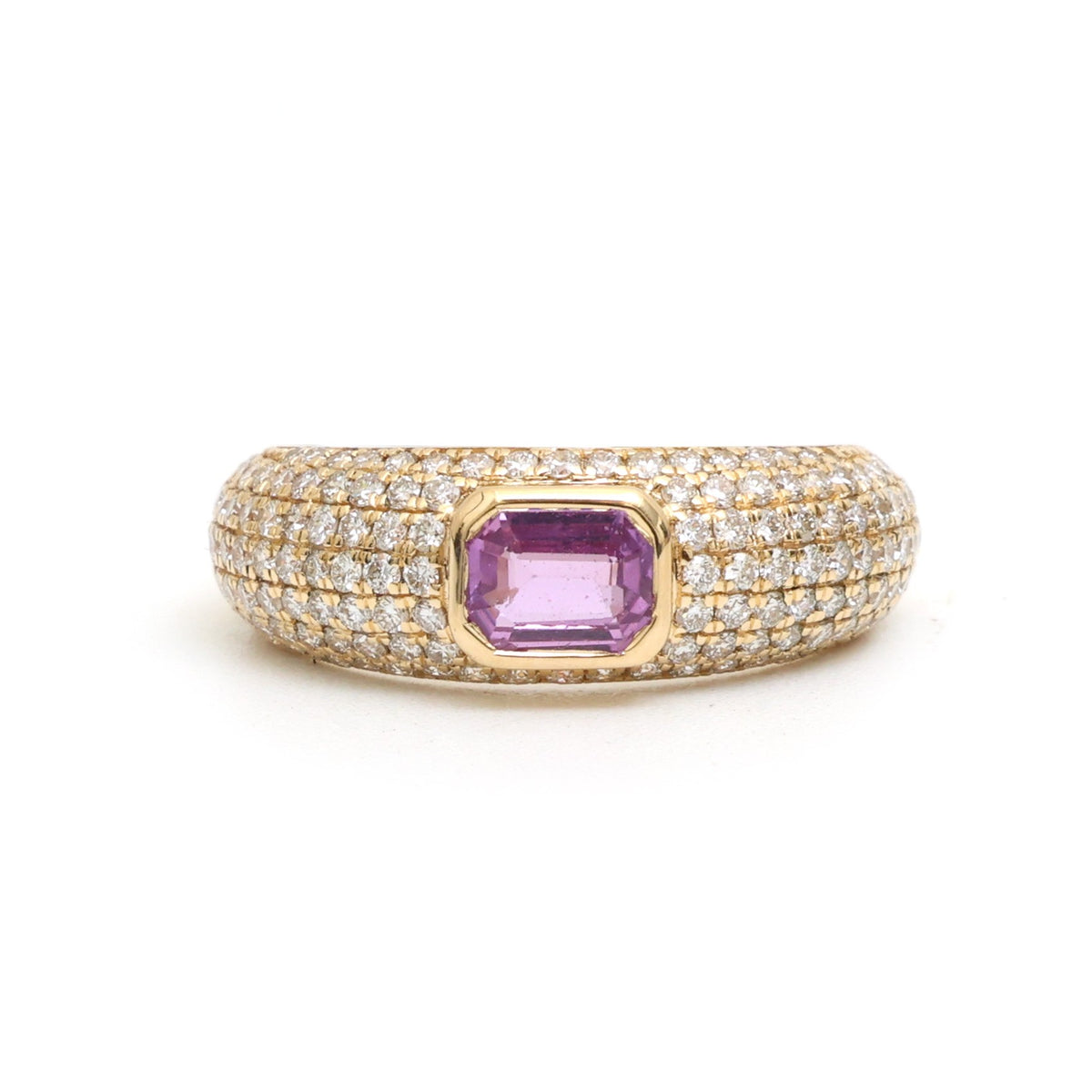 Diamond Pink Sapphire Ring
