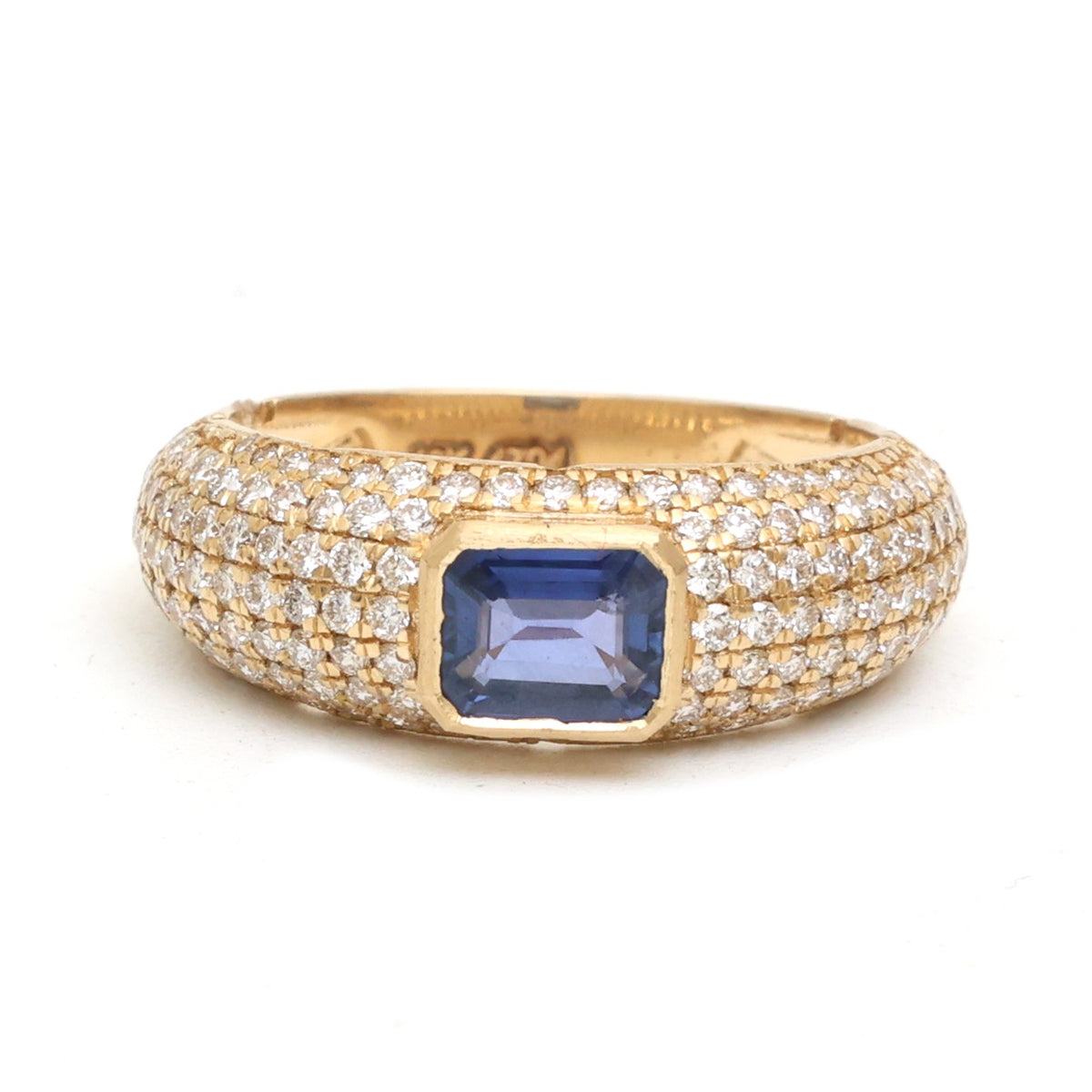 Diamond Blue Sapphire Ring