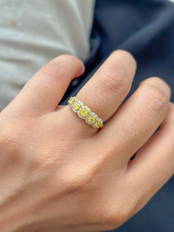 Yellow Diamond Diamond Ring