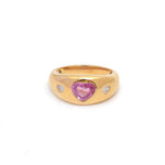 Pink Sapphire Diamond Ring