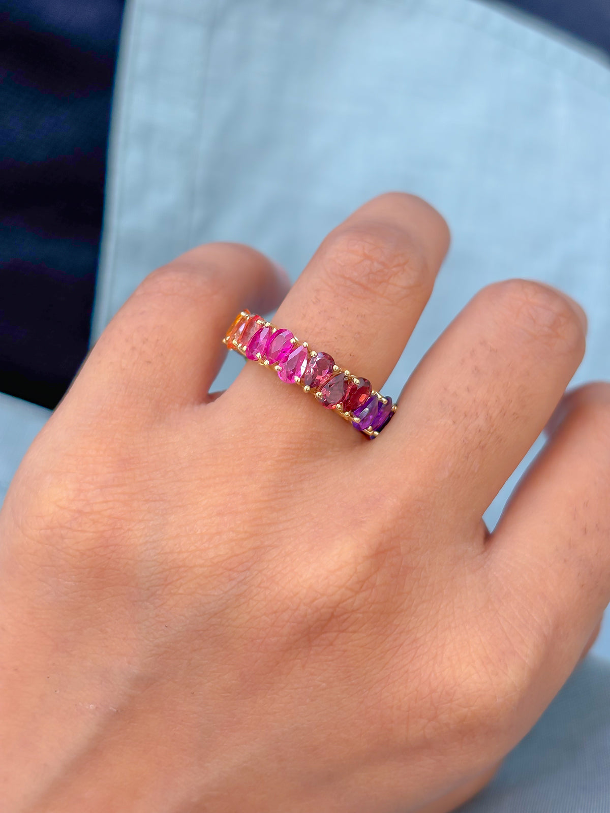 Rainbow Sapphire Ring