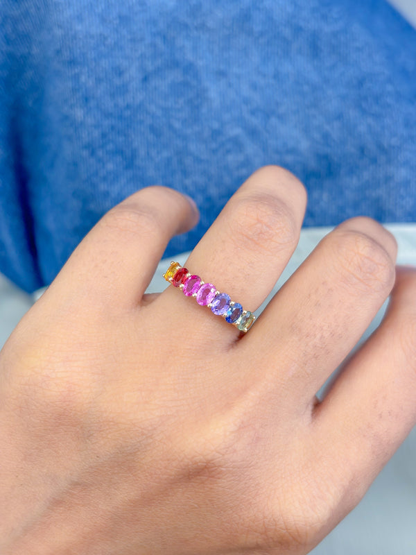 Rainbow Sapphire Ring
