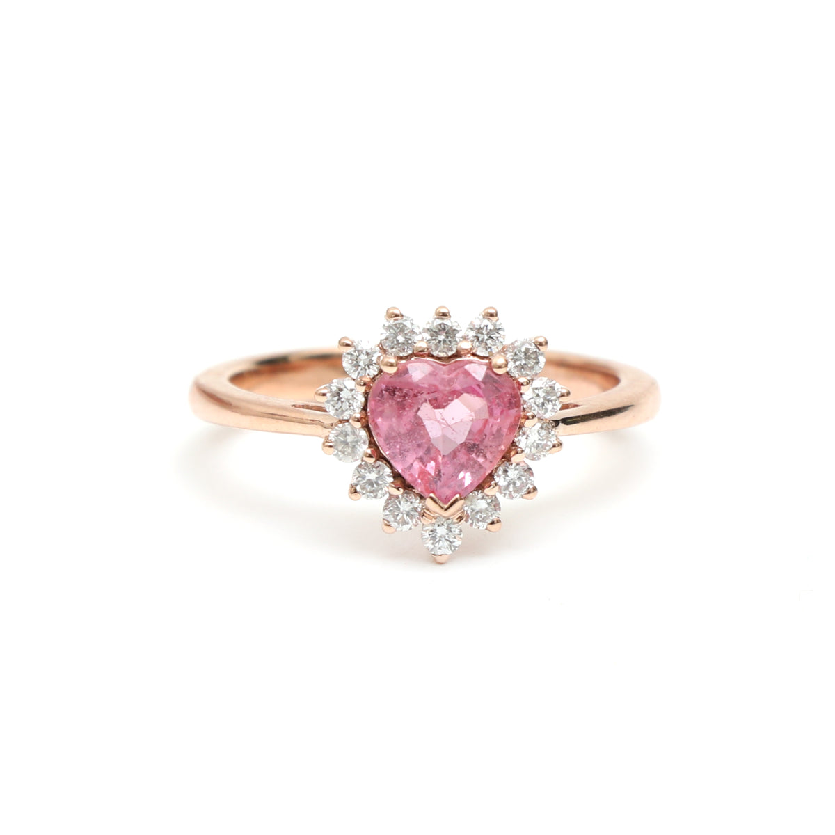 Pink Sapphire Diamond Ring
