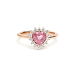 Pink Sapphire Diamond Ring