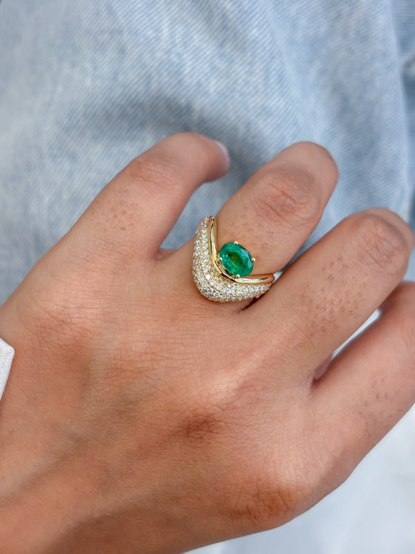 Emerald Diamond Ring