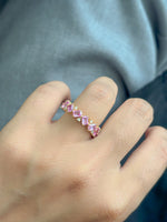 Pink Sapphire Diamond Ring