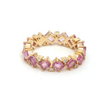 Pink Sapphire Diamond Ring