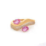 Pink Sapphire Diamond Ring