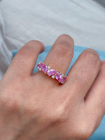Pink Sapphire Diamond Ring