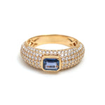 Diamond Blue Sapphire Ring