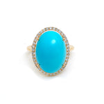 Turquoise Diamond Ring
