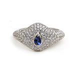 Diamond Blue Sapphire Ring