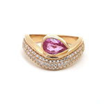 Pink Sapphire Diamond Ring