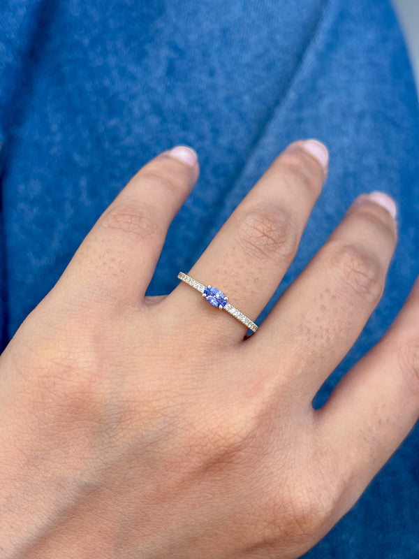 Tanzanite Diamond Ring
