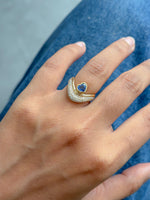 Blue Sapphire Diamond Ring