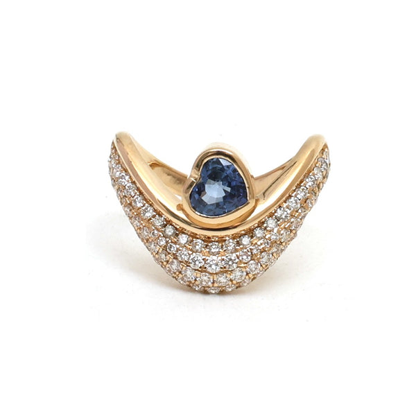 Blue Sapphire Diamond Ring