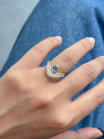 Blue Sapphire Diamond Ring