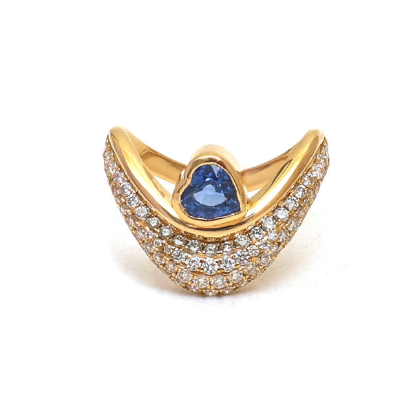 Blue Sapphire Diamond Ring