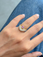 Diamond Pink Sapphire Ring