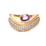 Pink Sapphire Diamond Ring