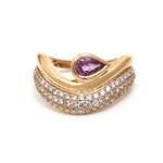 Pink Sapphire Diamond Ring