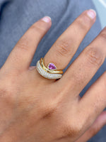 Diamond Pink Sapphire Ring