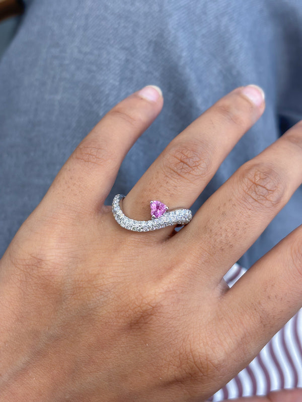 Diamond Pink Sapphire Ring