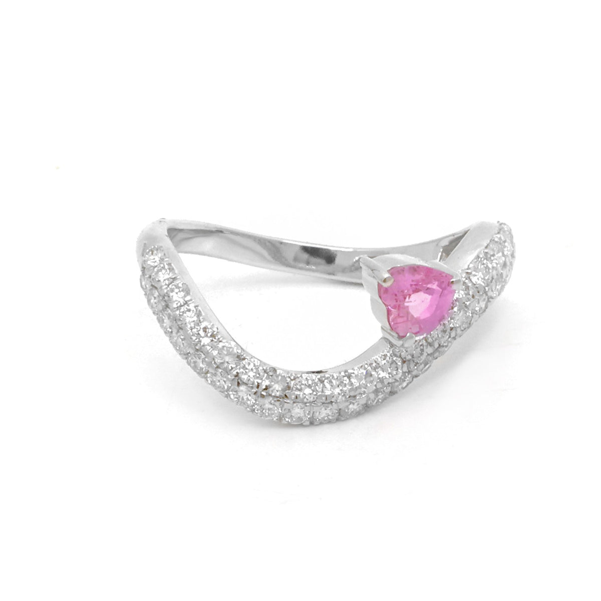 Diamond Pink Sapphire Ring